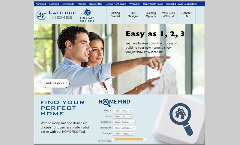 Latitude Homes old website