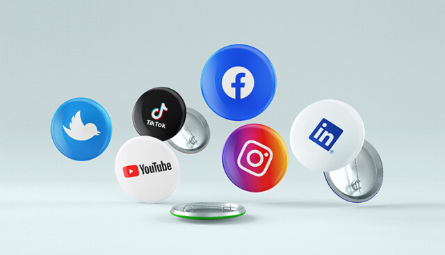 Social Media Network Logo Badges
